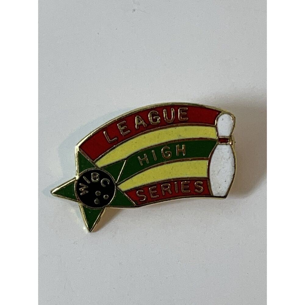 Vintage‎ WIBC Bowling League High Series Pin, 3/4” Inches Taiwan